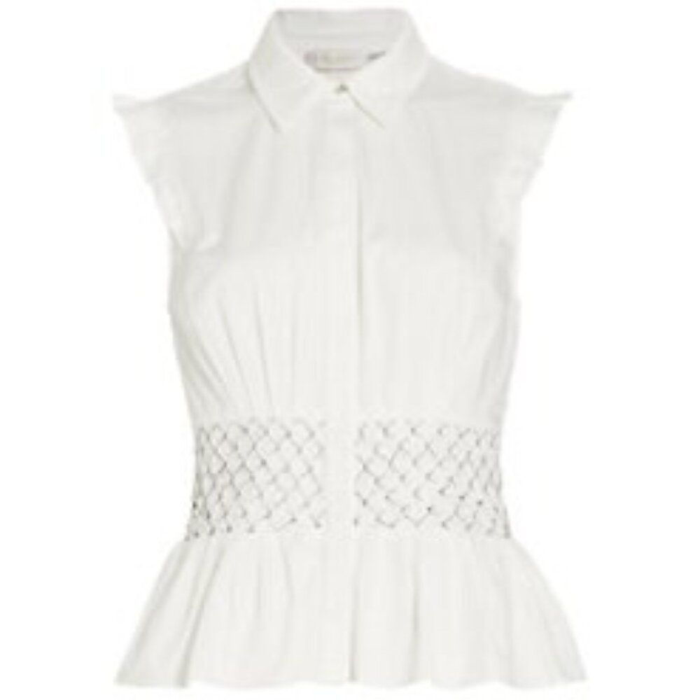 New Ramy Brook  Andrea Peplum Blouse   large